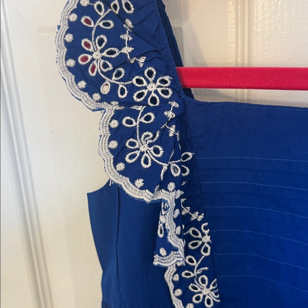 NEW Gymboree Blue Belle Royal Blue Dress with White Detailing - Picture 6 of 11